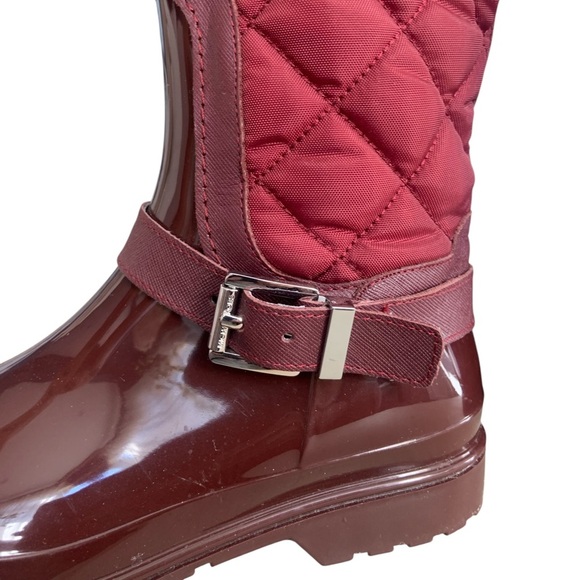 Michael Kors Red and Black Winter Rain Boots - Picture 7 of 7